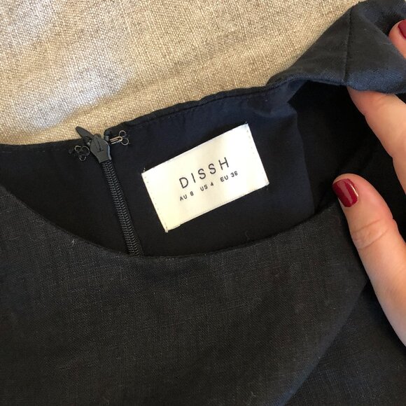 DISSH - Milahn Black Panel Linen Top - Picture 3 of 3